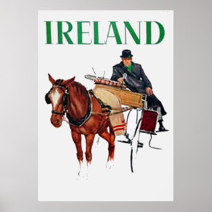Irlande poster vintage de voyage
