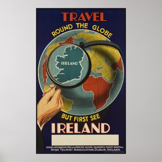 Irlande Poster Vintage voyage et Imprimés rétros (Devant)