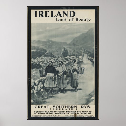 Irlande Poster Vintage voyage et Imprimés rétros (Devant)