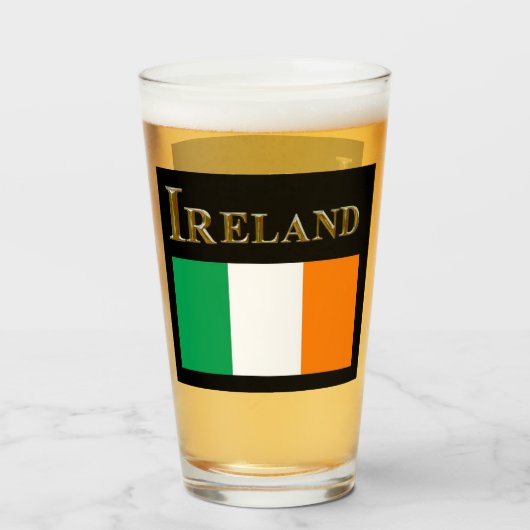 IRLANDE VERRE DE BIÈRE (Devant (rempli))