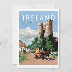 Irlande Voyage Aérien 5x7 Grande Carte Postale