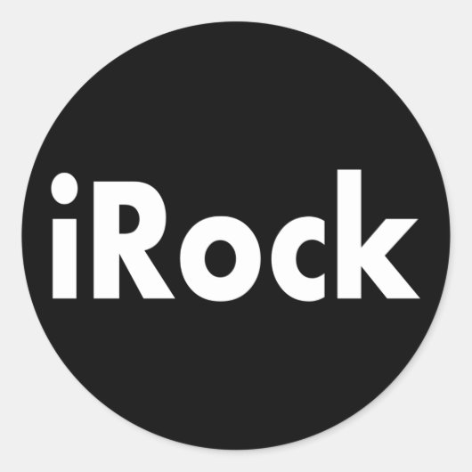 iRock Ronde Sticker (Voorkant)