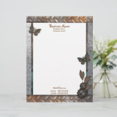Iron Butterfly Garden Letterhead Gepersonaliseerd Briefhoofd (Staand voorkant)