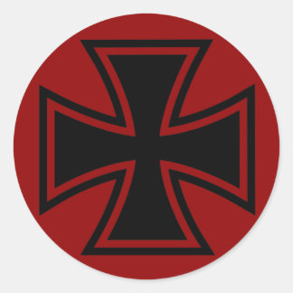 Iron Cross zwart rood Ronde Sticker