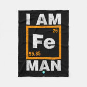 Iron (fe) Man Funny Periodic Elemen Gift Fleece Deken (Voorkant)