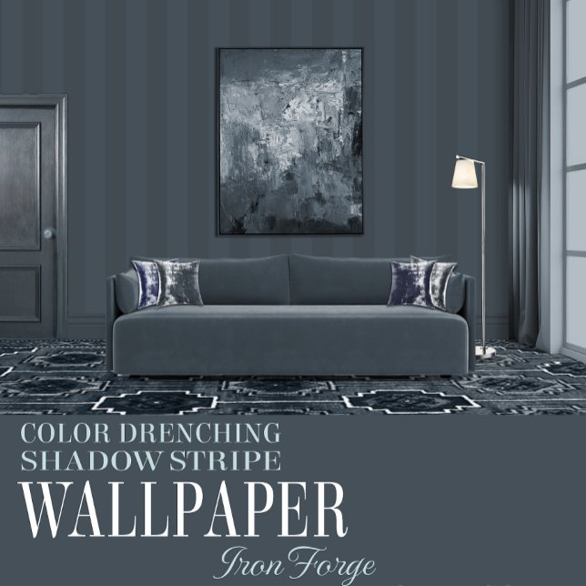 Iron Forge Six Inch Shadow Stripe Behang (Creator heeft geüpload)