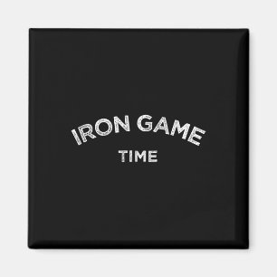 Iron Game Tijd Powerlifting Bodybuilding Motivate Magneet