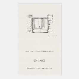 Iron Gate Ex Libris Bookplate -Library Label