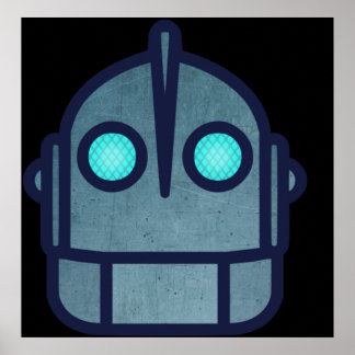 Iron Giant Head Night Versie Poster