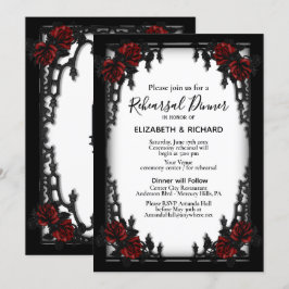 Iron Gothic Red Rose White repetitie diner Kaart