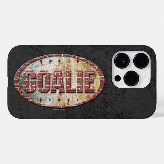 Iron Hockey Goalie Case-Mate iPhone Case (Achterkant (horizontaal))