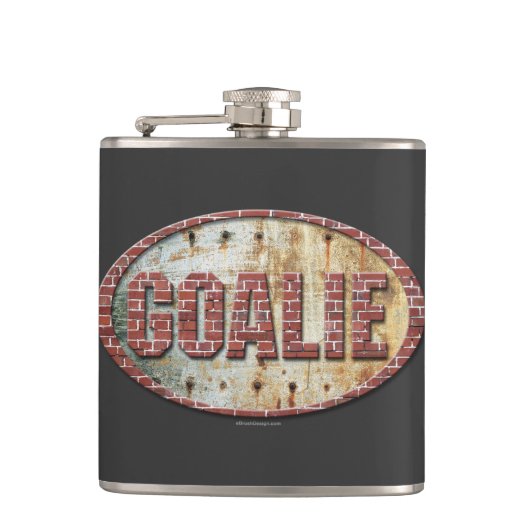 Iron Hockey Goalie Heupfles (Voorkant)