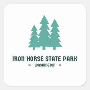 Iron Horse State Park - Washington Vierkante Sticker