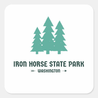 Iron Horse State Park - Washington Vierkante Sticker