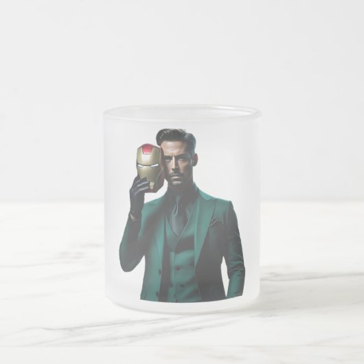 Iron Man gaat nooit dood Matglas Koffiemok (Center)