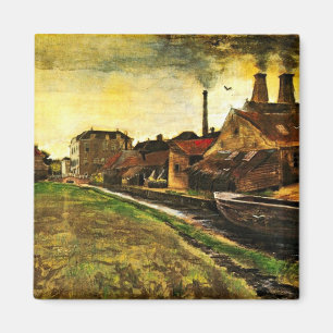 Iron Mill in Den Haag door Vincent van Gogh Magneet