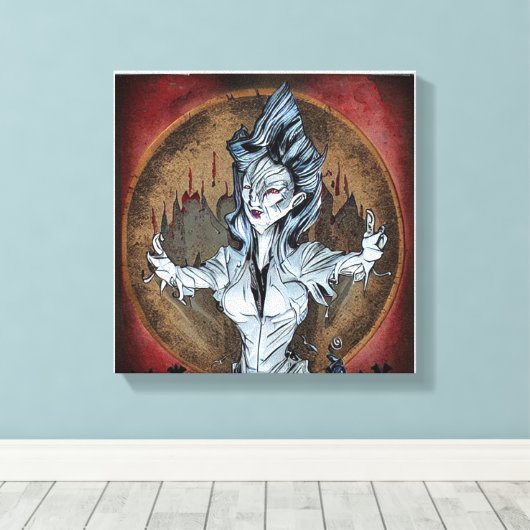 Iron Phantom Canvas Afdruk (Insitu (Houten vloer))