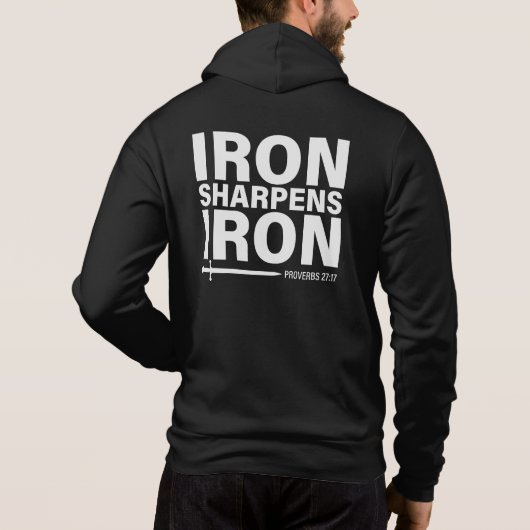 Iron Sharpens Fer Bella + Canvas Zip-Up Sweat - sh (Dos)