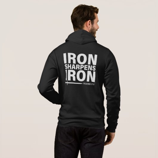 Iron Sharpens Fer Bella + Canvas Zip-Up Sweat - sh (Dos entier)