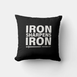 Iron Sharpens Iron Black Sierkussen