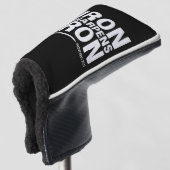 Iron Sharpens Iron Black & White Golf Putter Hoesj Golfheadcover (3/4 voorkant)
