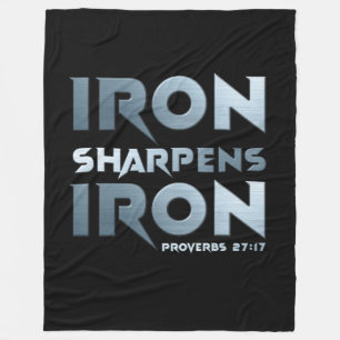 Iron Sharpens Iron - Christelijke Mannen & Vrouwen Fleece Deken