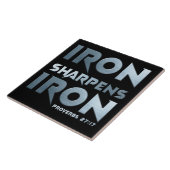 Iron Sharpens Iron - Christelijke Mannen & Vrouwen Tegeltje (Zijkant)