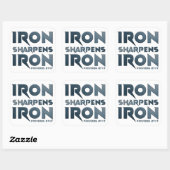 Iron Sharpens Iron - Christelijke Mannen & Vrouwen Vierkante Sticker (Vel)