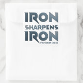 Iron Sharpens Iron - Christelijke Mannen & Vrouwen Vierkante Sticker (Tas)