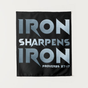 Iron Sharpens Iron - Christelijke Mannen & Vrouwen Wandkleed