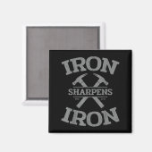Iron Sharpens Iron Proverbs 27_17 Gym Workout Men Magneet (Voorkant / Achterkant)