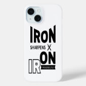 Iron Sharpens Iron Proverbs 27:17 iPhone Case (Achterkant)