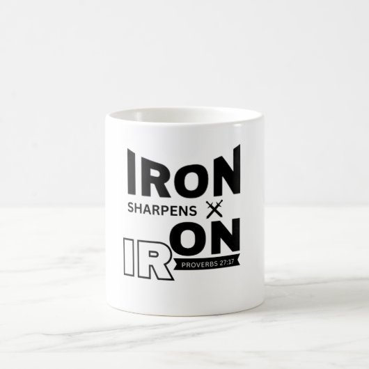 Iron Sharpens Iron Proverbs 27:17 Mug (Centre)