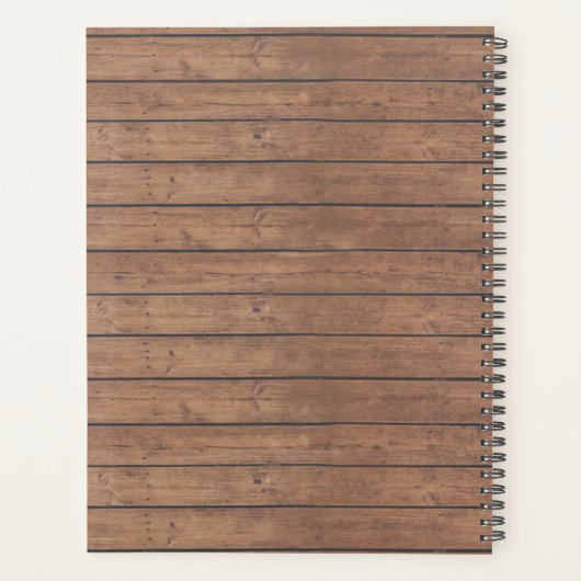 Iron Skillet Rustic Caterer Chef Planner (Achterkant)