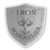 Iron Sommelier Wine Lover Sticker (Voorkant)