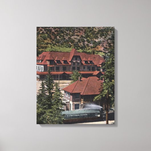 Iron Springs Cog Road Station & Hotel Canvas Afdruk (Voorkant)