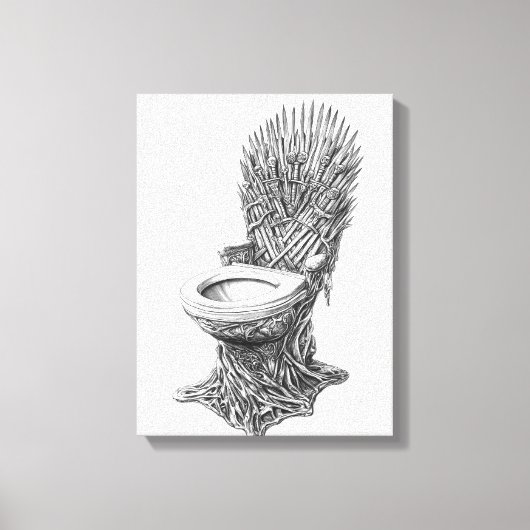 Iron Throne Toilet – Funny Game of Thrones Canvas Afdruk (Voorkant)