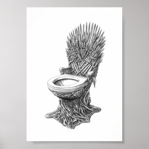 Iron Throne Toilet – Grappige Game of Thrones Poster