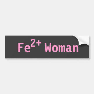 Iron Woman Triathelete, roze en grijs Bumpersticker