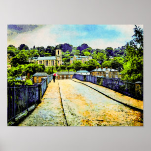 Ironbridge in Shropshire, Engeland Poster
