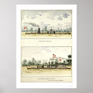 Ironclad Oneota van D.M.N. Stouffer 1864 Poster