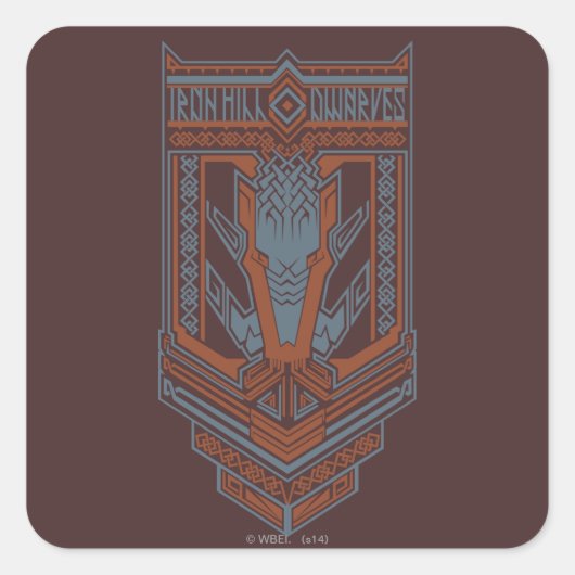 Ironhill Dwarves Shield Icon Vierkante Sticker (Voorkant)