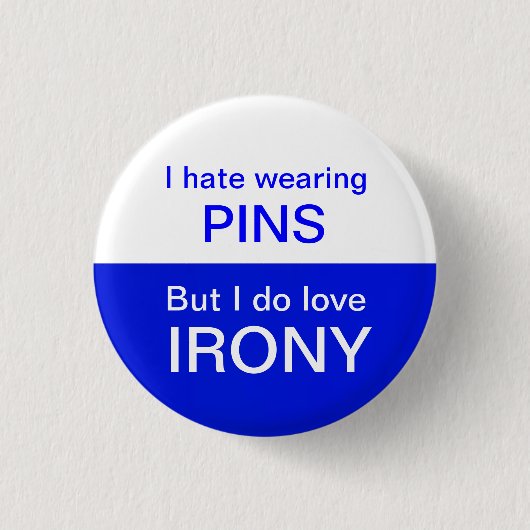 IRONIC-PIN RONDE BUTTON 3,2 CM (Voorkant)