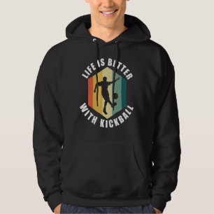 Ironic Quote Life met Kickball Ball Sports Traini Hoodie