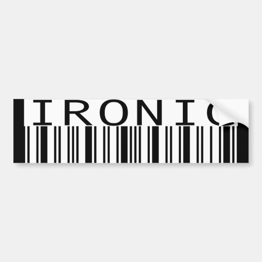 ironicbmpr bumpersticker (Voorkant)