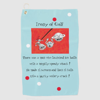 Ironie van golfhanddoek