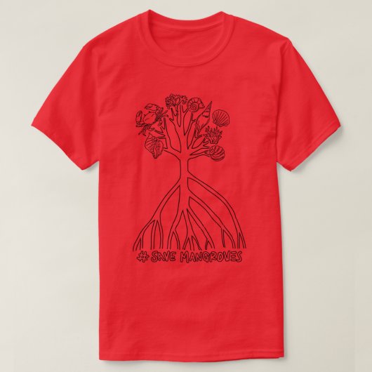 Ironie van het leven redden mangrove t-shirt (Design voorkant)