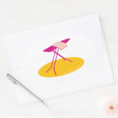 Ironing Board Ovale Sticker (Envelop)