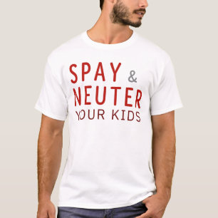 Ironisch parodie op de publieke omroep Spay and Ne T-shirt