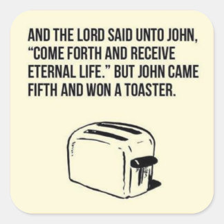 Ironische Christelijke redding sticker